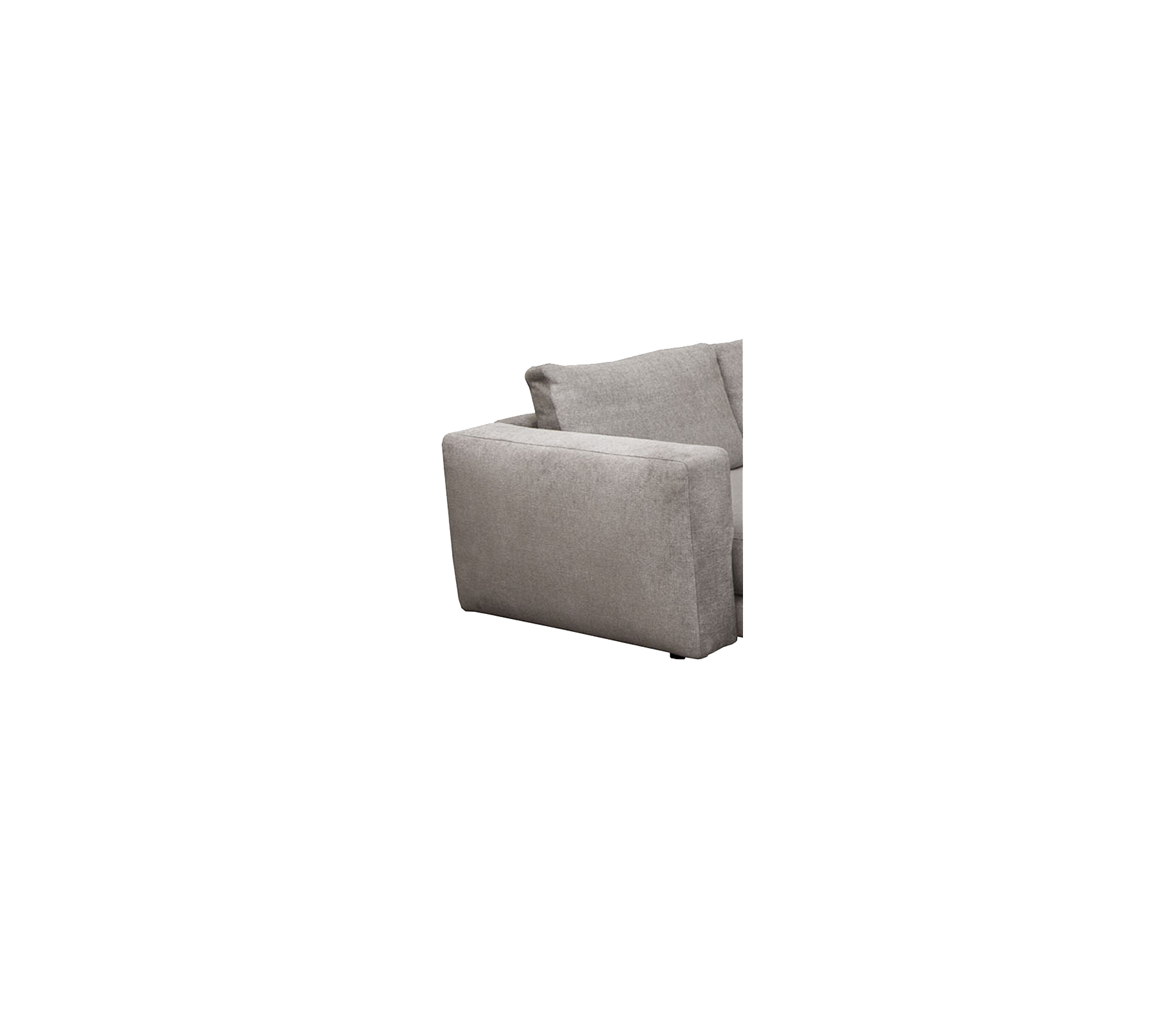 Sillón gris claro de diseño minimalista, con un asiento y respaldo acolchados para mayor comodidad y estilo. Ideal para interiores modernos.