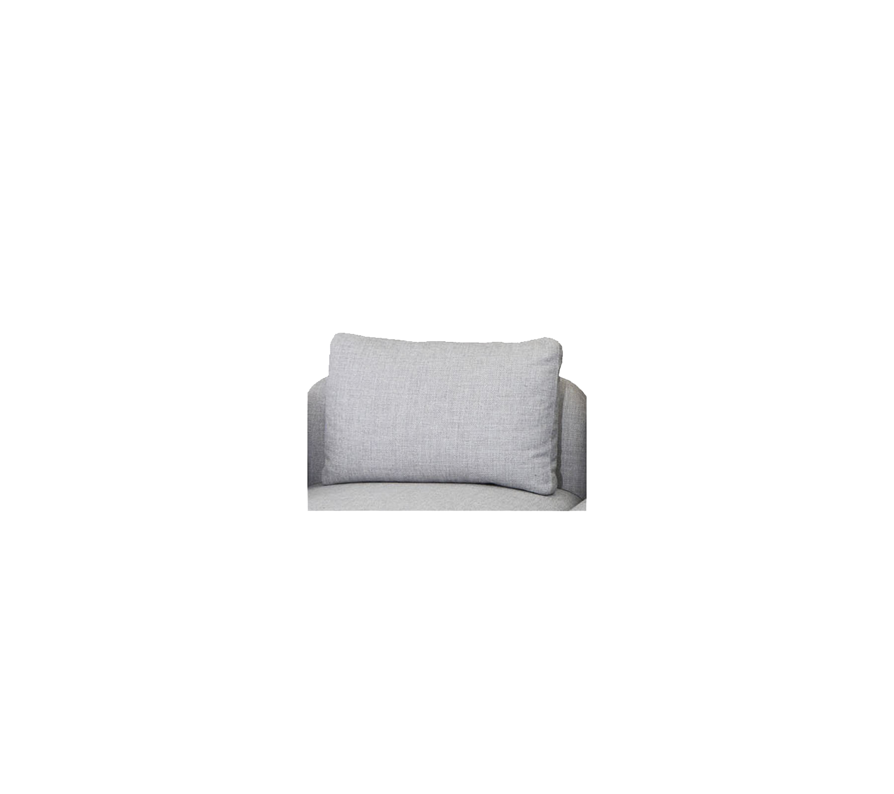 Cojín gris rectangular suave diseñado para la comodidad y el estilo, con una estética simple y moderna.