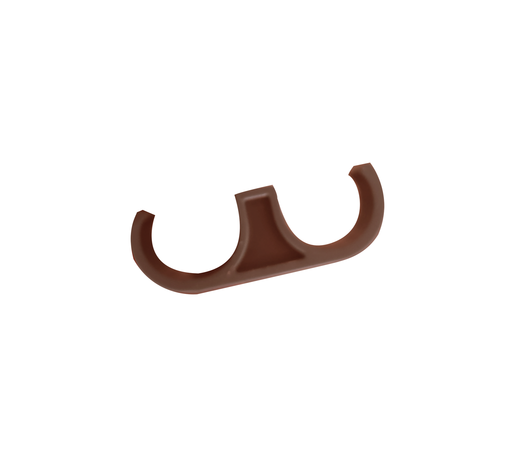 Producto rojo desértico con una forma de gancho única.