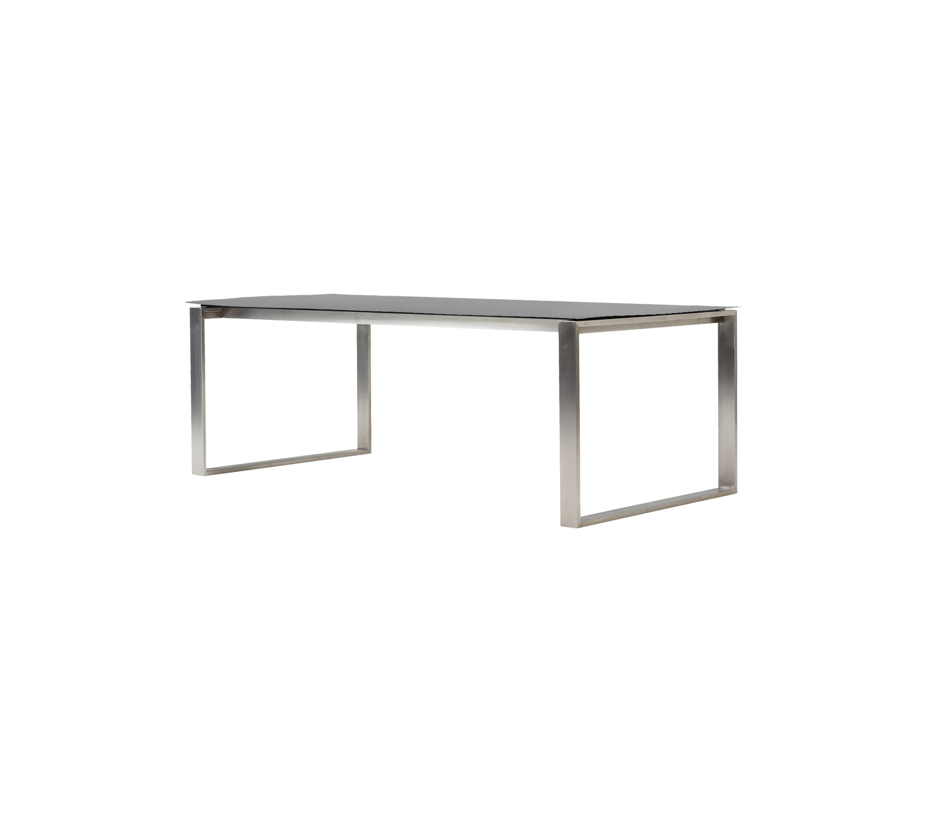 Mesa elegante y moderna con una superficie suave y patas de metal resistentes, perfecta para arreglos de comedor o trabajo.