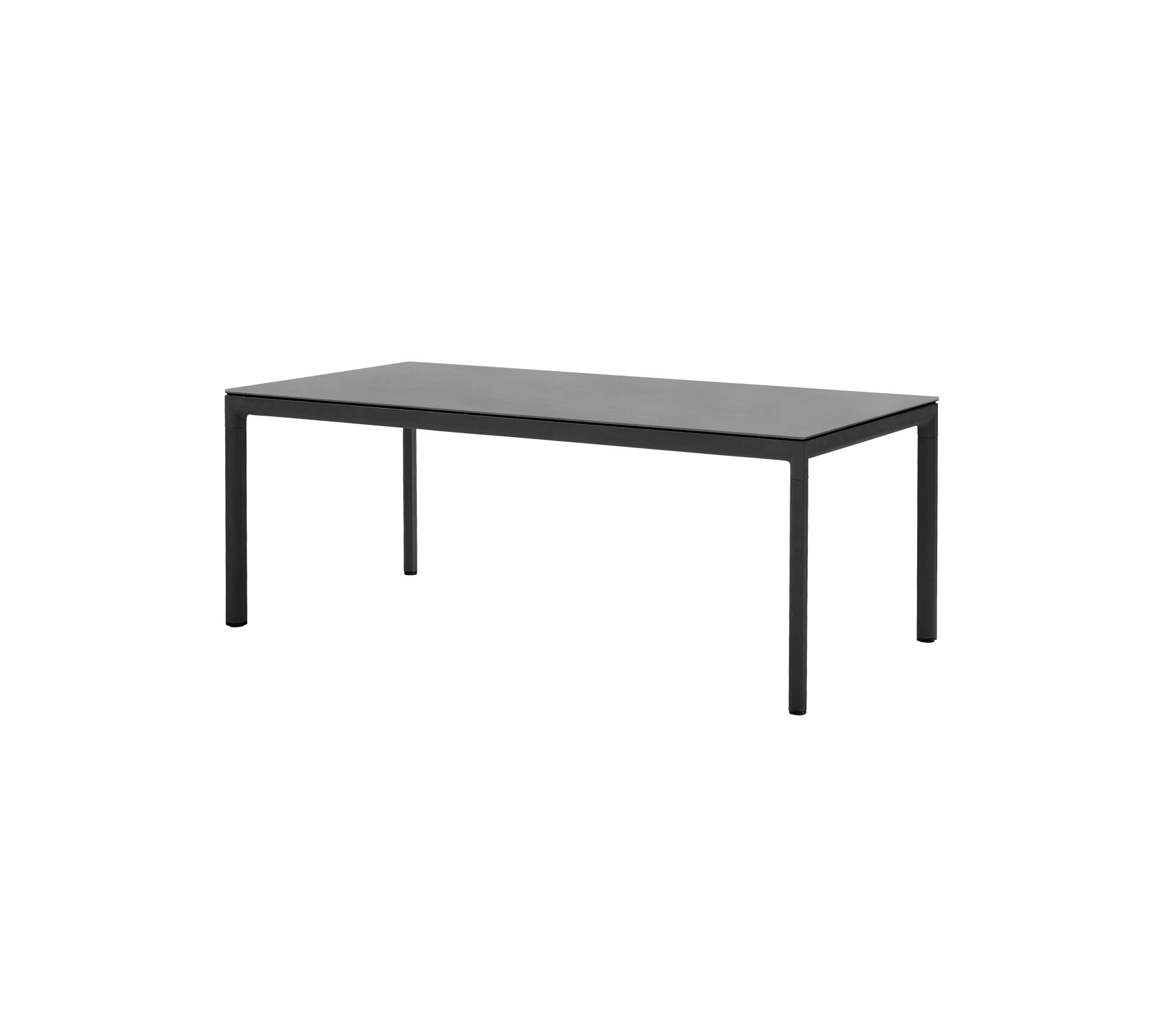 Mesa rectangular simple con un diseño elegante y patas resistentes, adecuada para diversos entornos y usos.