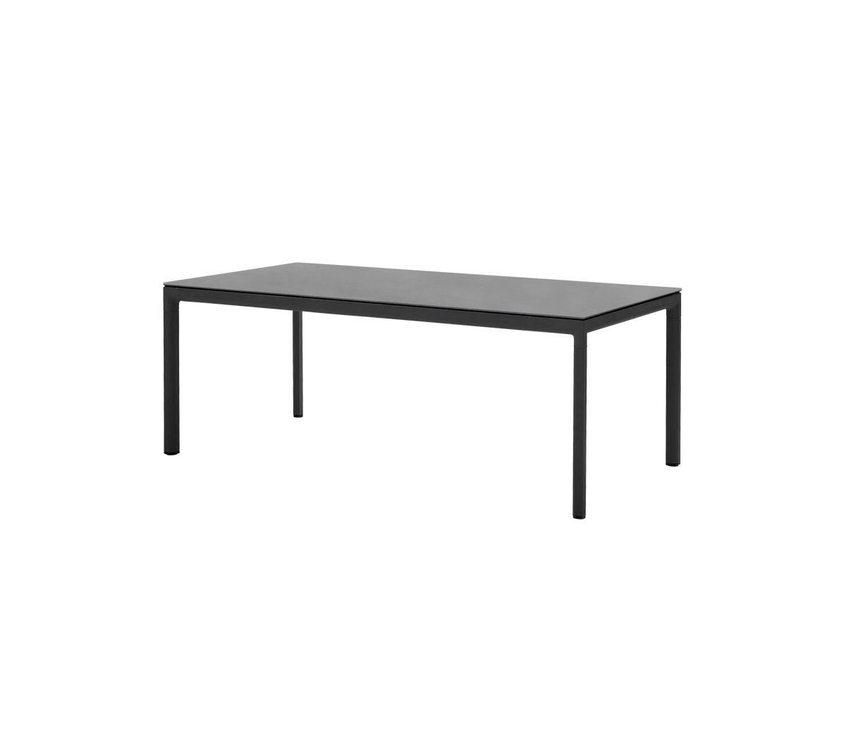 Mesa rectangular simple con un diseño elegante y patas resistentes, adecuada para diversos entornos y usos.