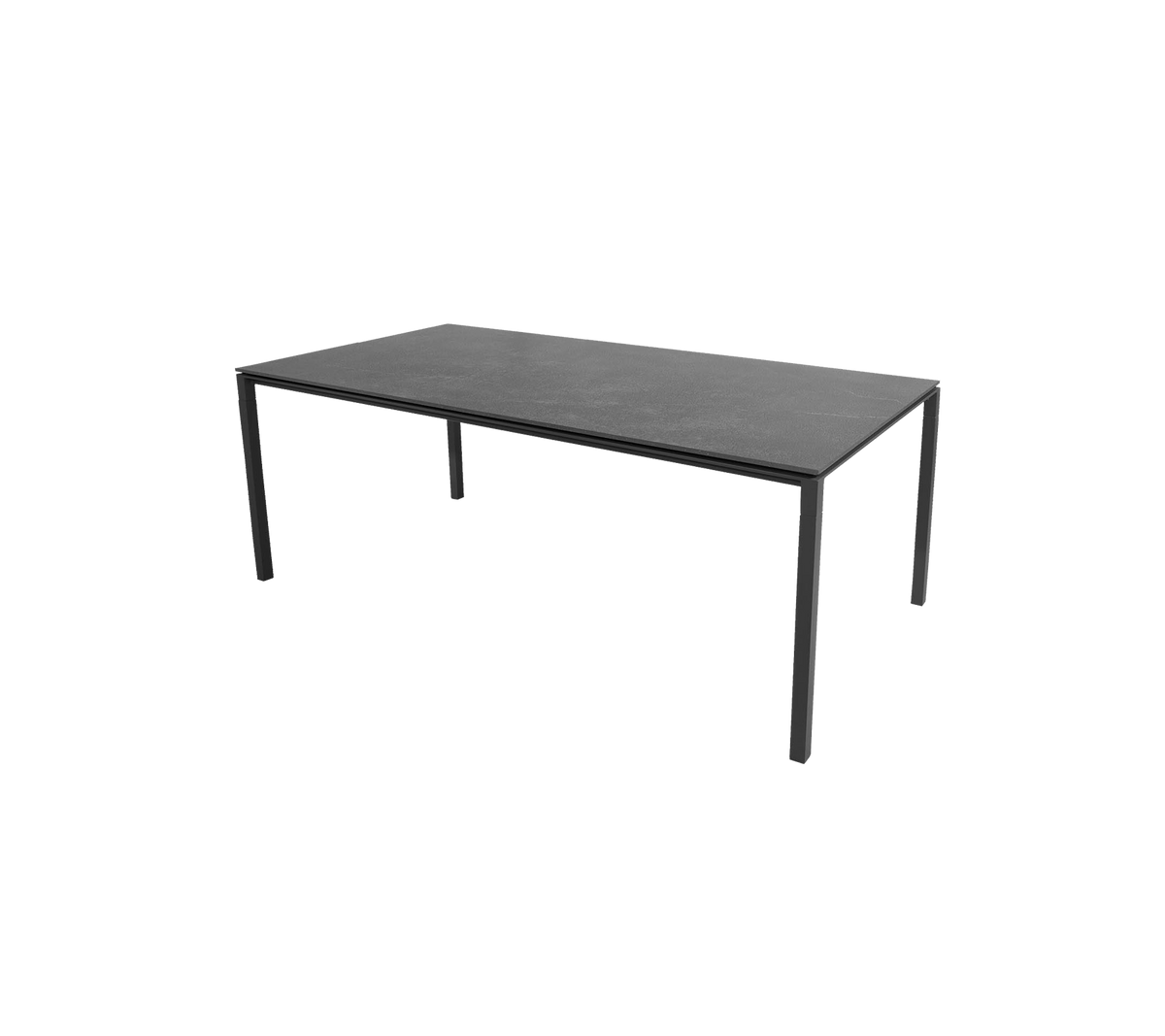 Una mesa elegante y moderna con una superficie plana sostenida por patas delgadas, diseñada para un uso versátil en diferentes entornos.