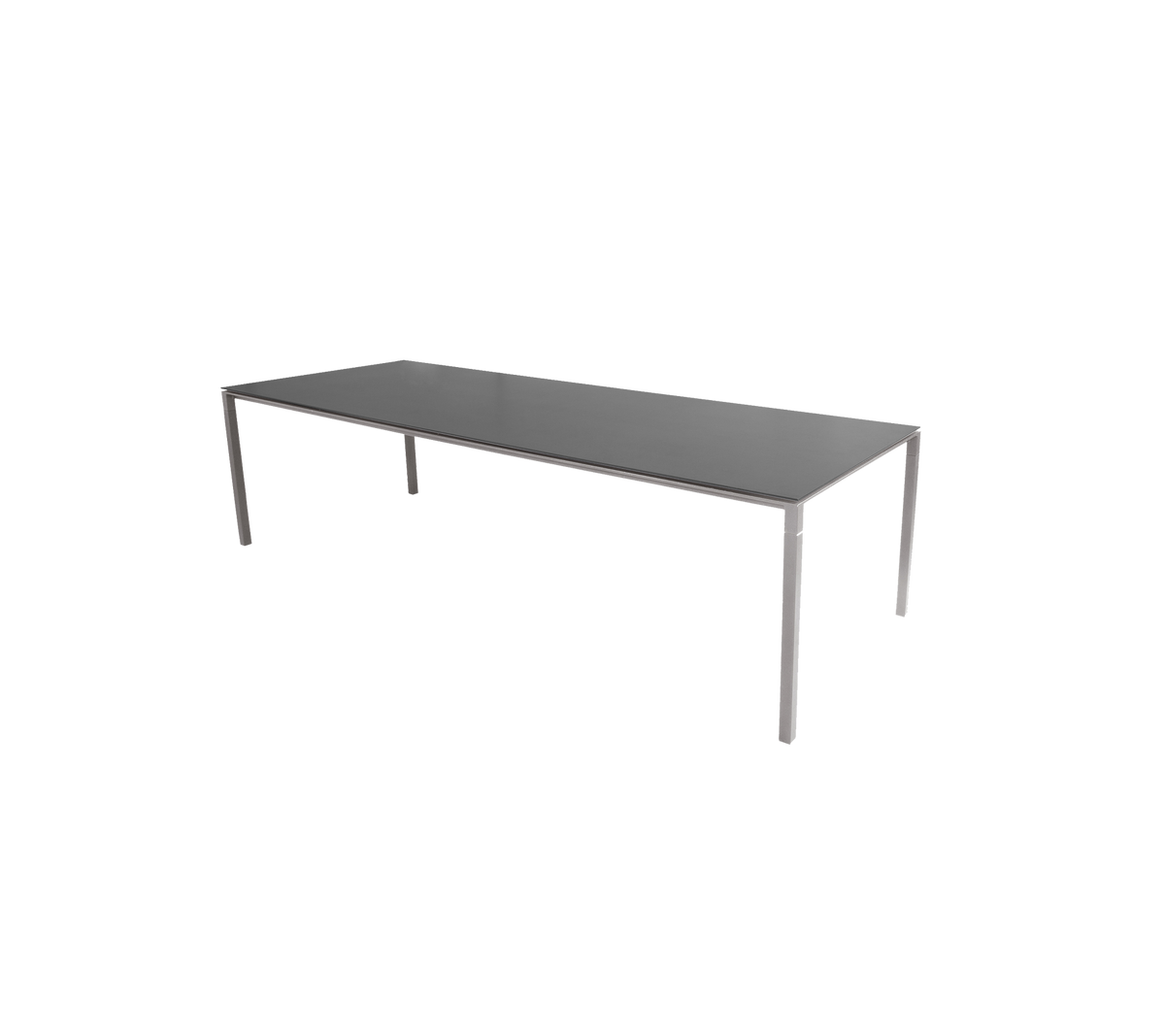 Una mesa elegante y moderna con una superficie plana y patas robustas, diseñada para un uso versátil en diversos entornos.