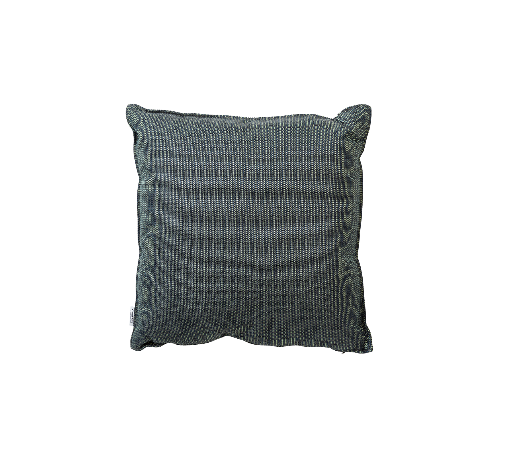 Cojín cuadrado texturizado en un tono verde suave, con un diseño simple y moderno adecuado para varios estilos de decoración.