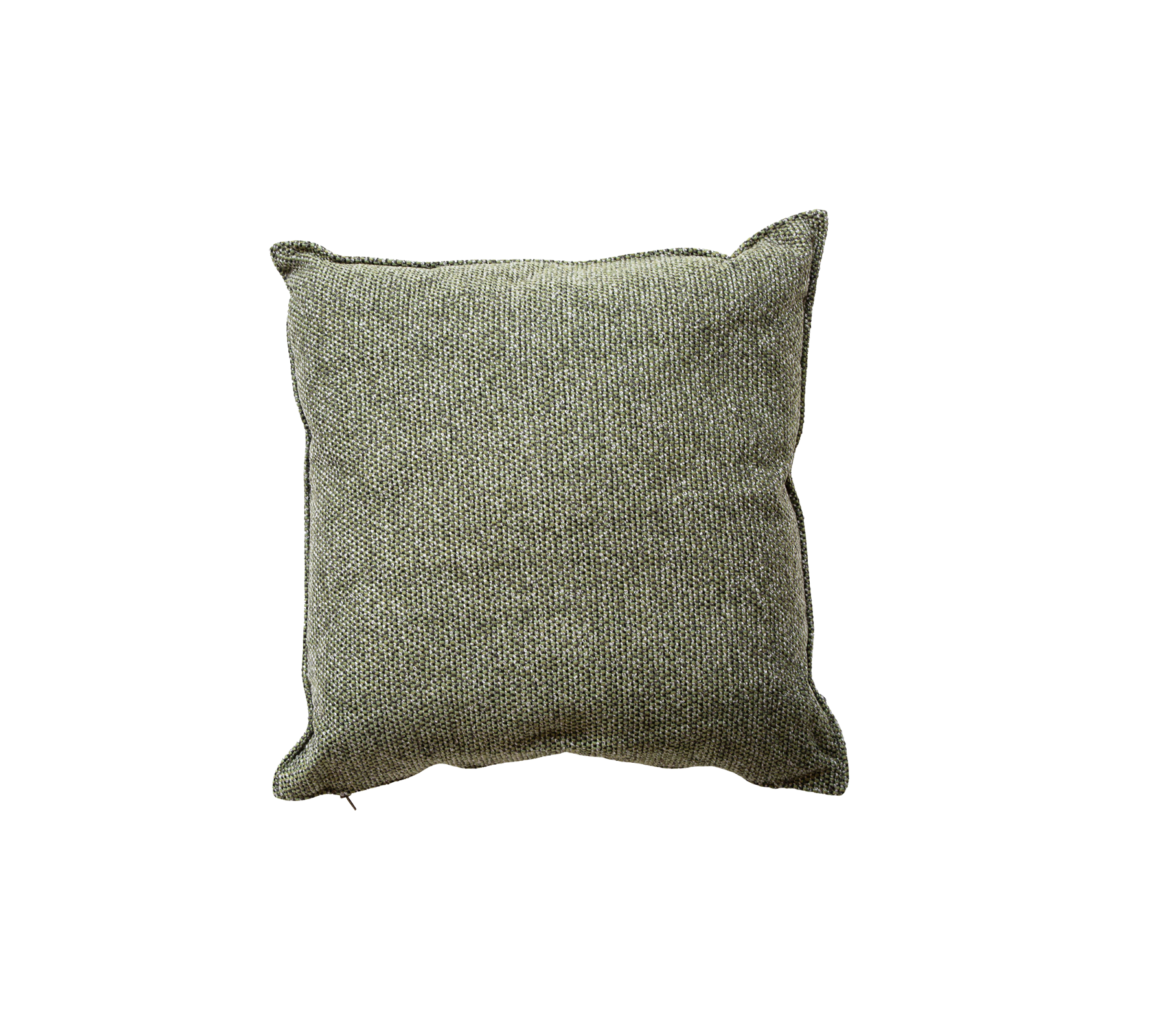 Cojín cuadrado en una tela texturada de un verde apagado, que añade un toque acogedor a cualquier ambiente. Perfecto para comodidad y estilo.