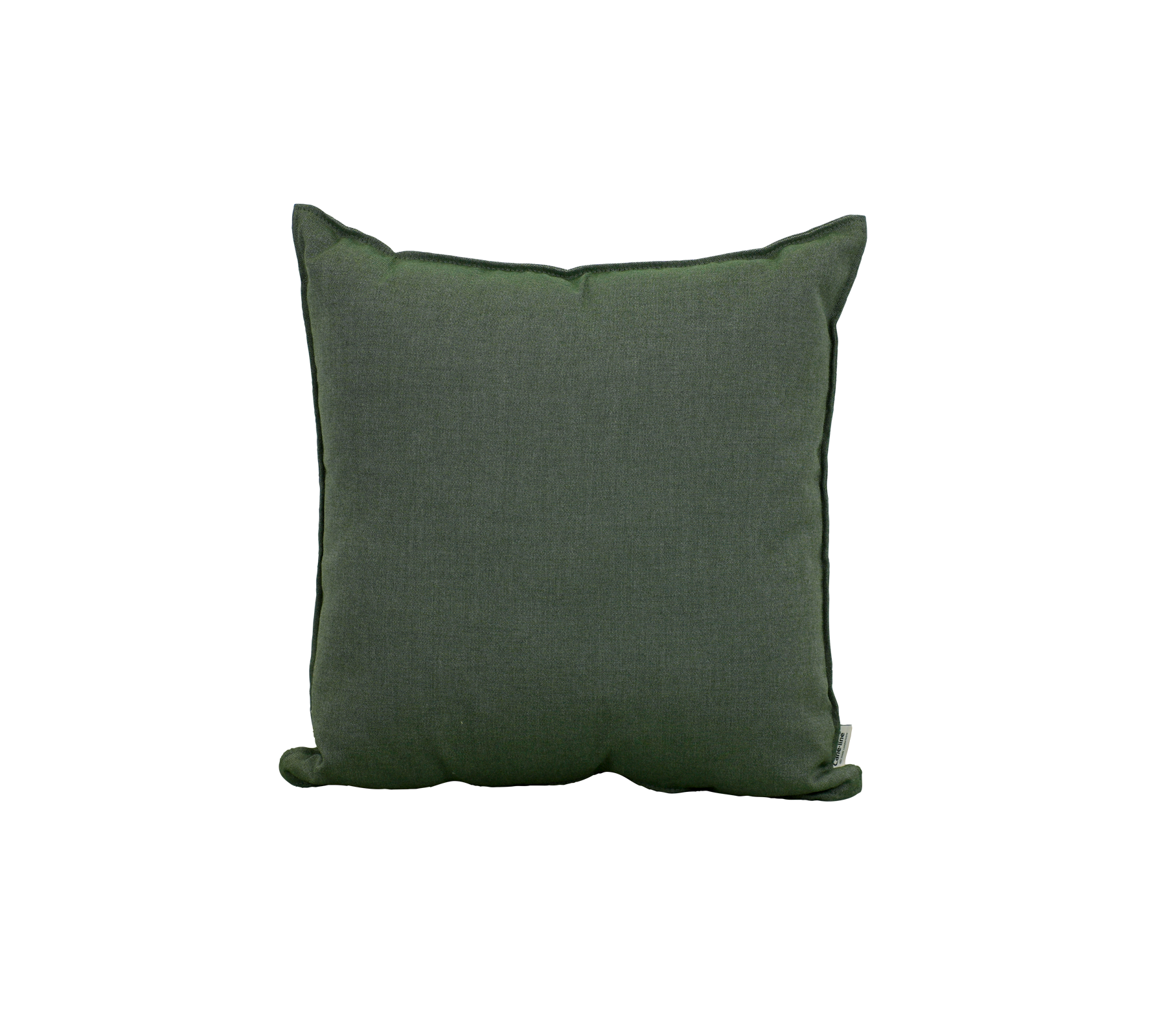 Cojín verde con un diseño sencillo.