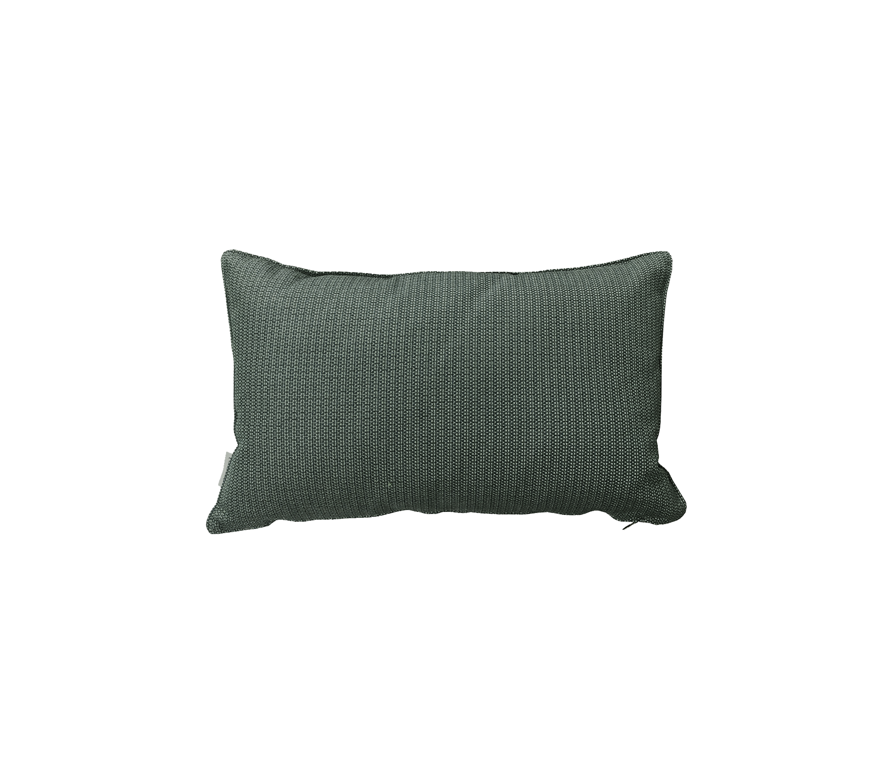 Cojín rectangular texturizado en un color verde apagado, que añade un toque de elegancia a la decoración. Ideal para la comodidad y el estilo.