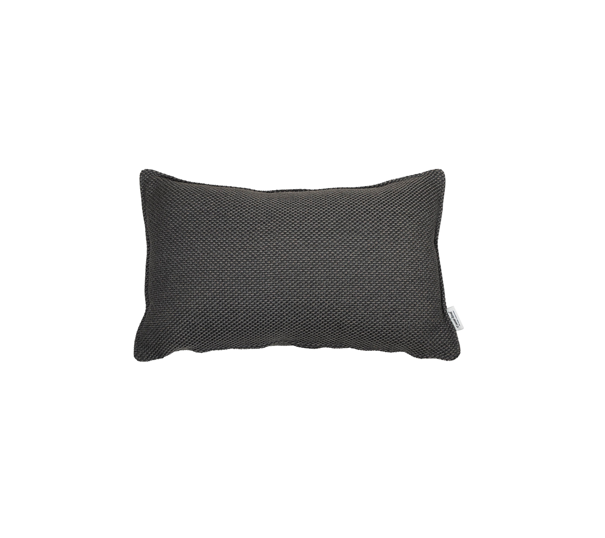 Almohada rectangular texturizada en un elegante color oscuro, que aporta un toque de modernidad a cualquier ambiente.