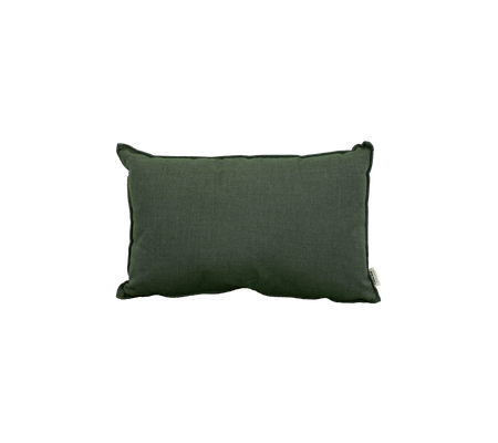 Cojín rectangular verde con un diseño simple.