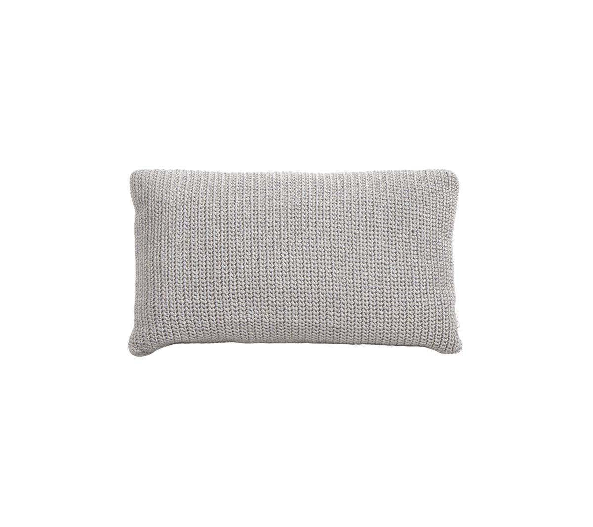 Cojín rectangular texturizado en un suave color gris, que añade un toque de comodidad y estilo a cualquier espacio.