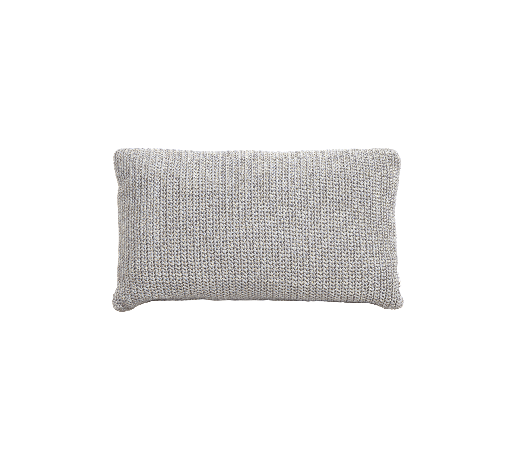 Cojín rectangular texturizado en un suave color gris, que añade un toque de comodidad y estilo a cualquier espacio.