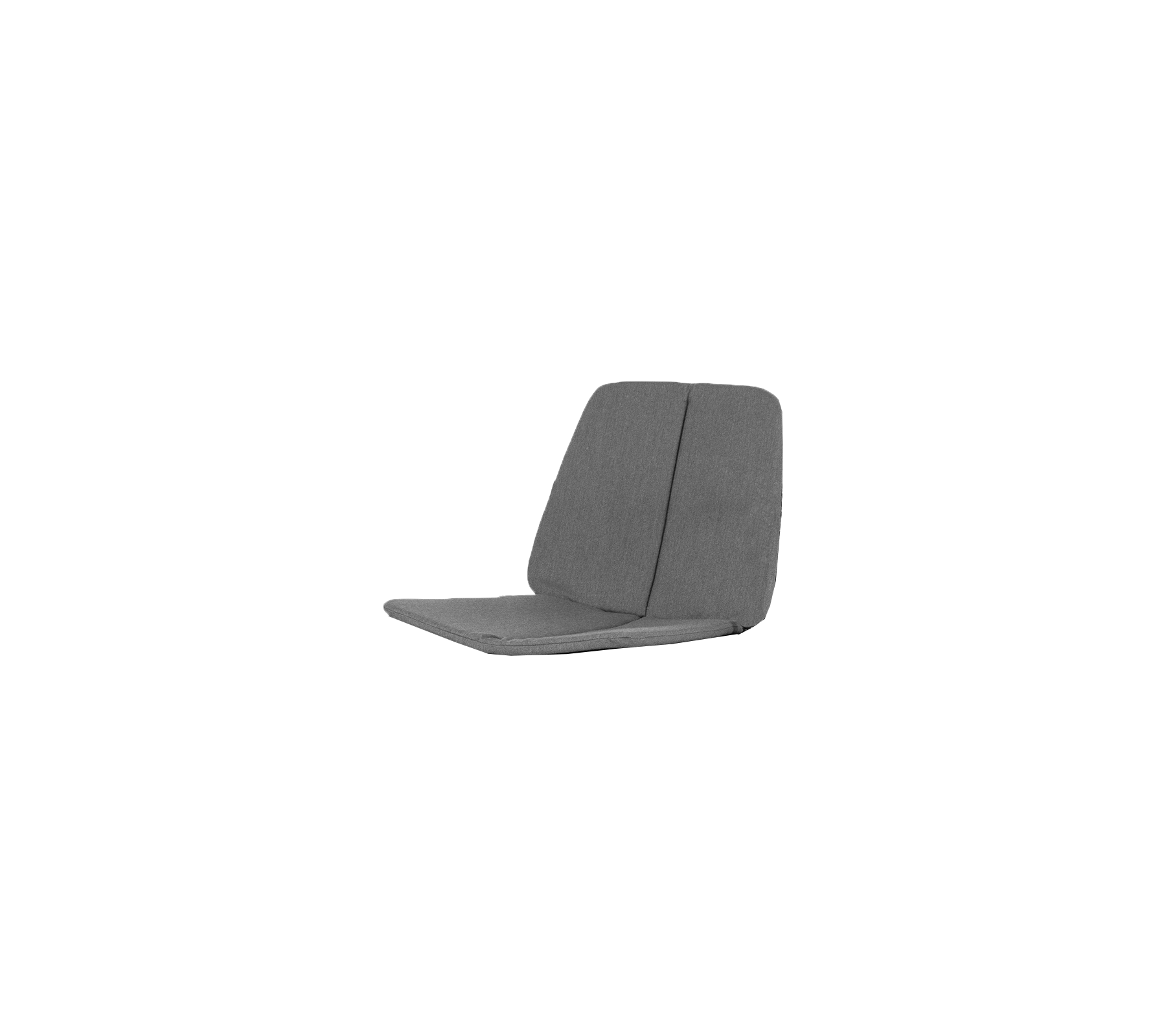 Sillón lounge moderno gris con un diseño minimalista que cuenta con un respaldo y un cojín para el asiento cómodos.