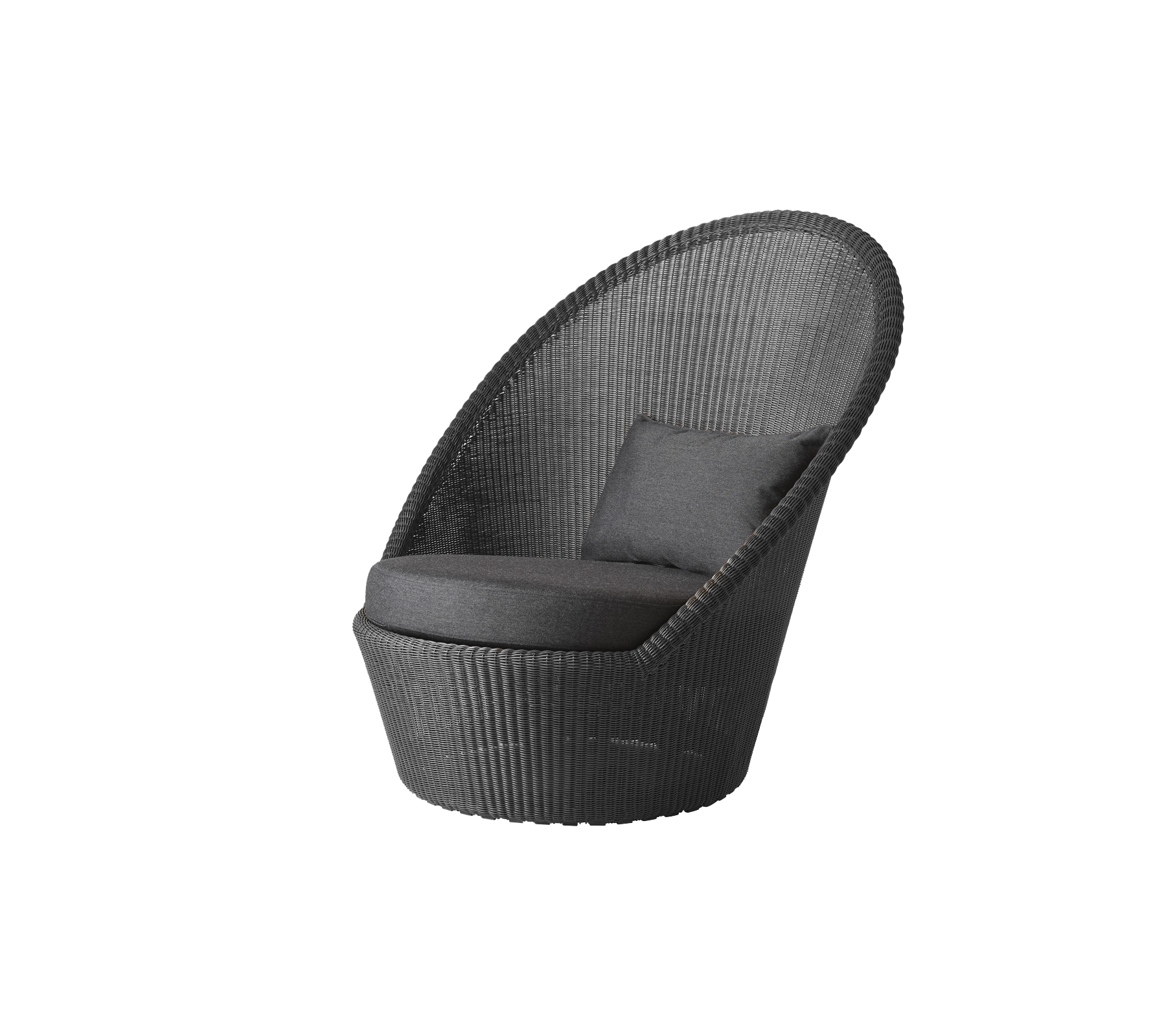 Silla elegante y moderna con un diseño curvado y un cojín cómodo, perfecta para relajarse y mejorar la estética de cualquier espacio.