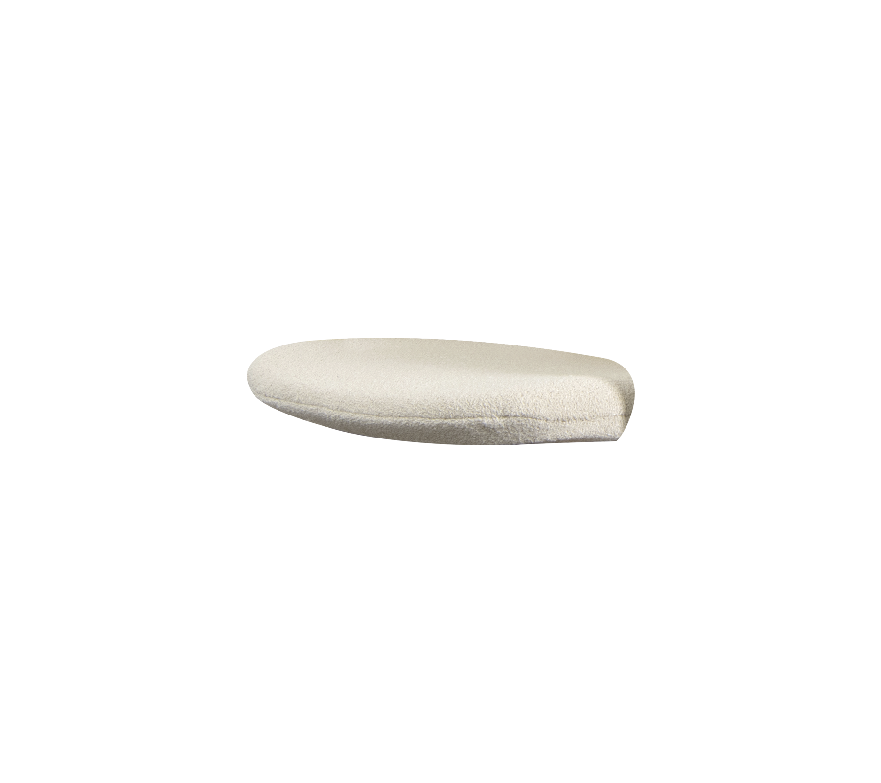 Cojín blanco alargado y suave diseñado para ofrecer comodidad y soporte. Ideal para diversas aplicaciones.