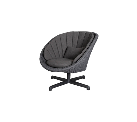 Peacock sillón c/base giratorio en aluminio