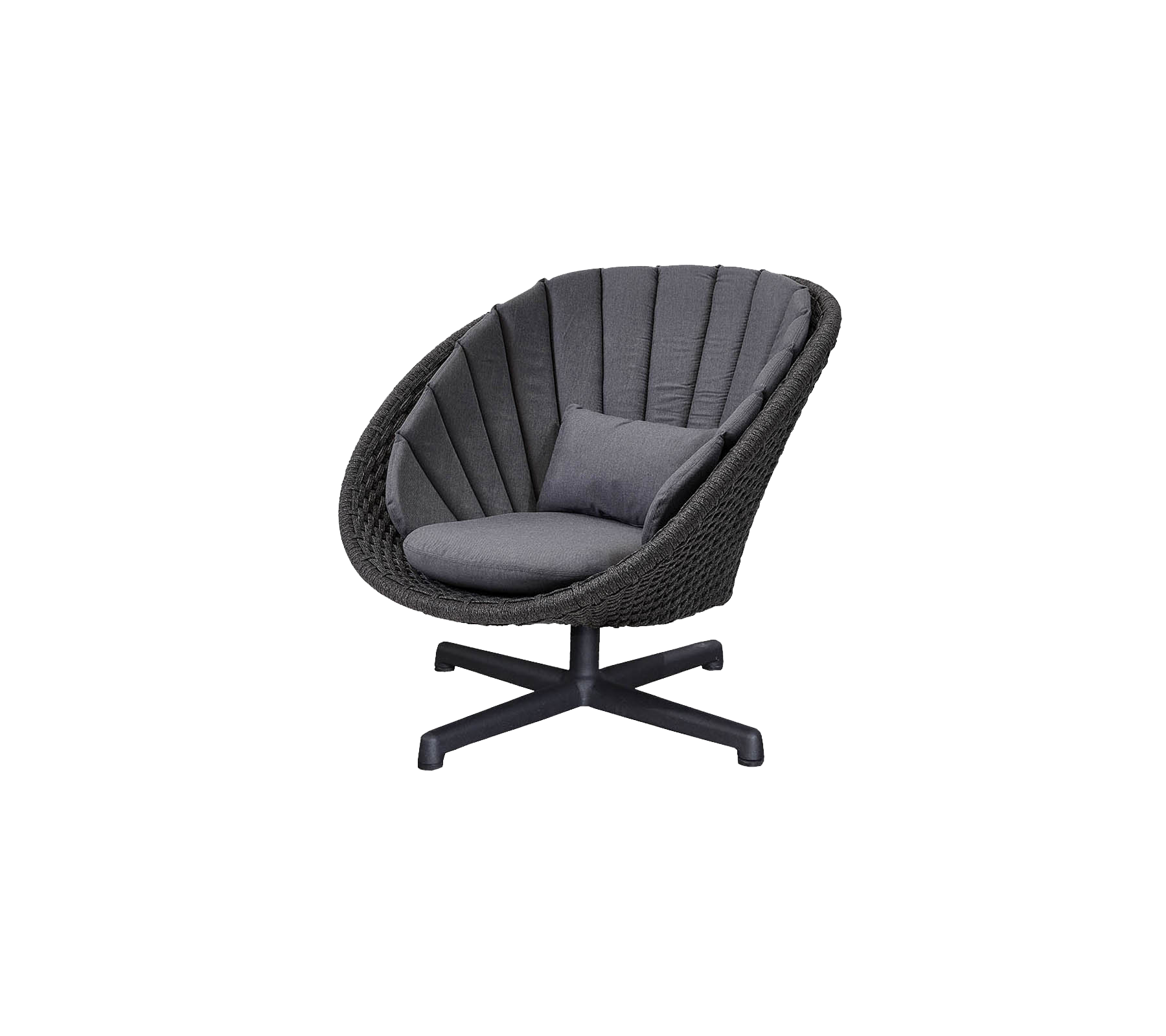 Peacock  sillón c/base giratorio en aluminio