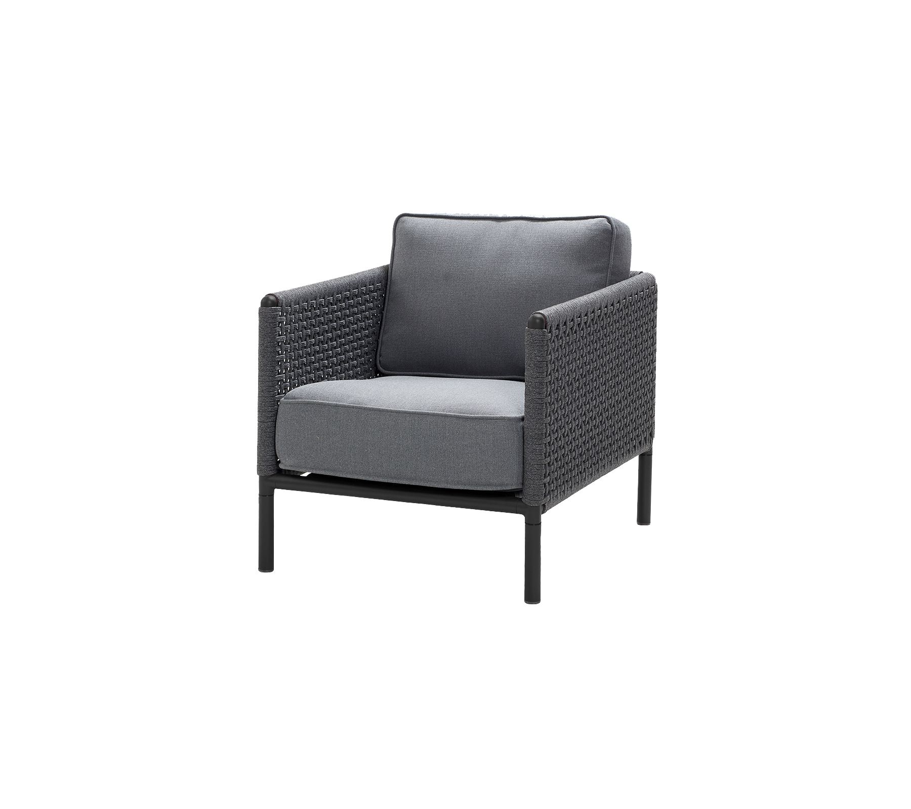 Silla elegante con un cojín gris y textura tejida, diseñada para la comodidad y la estética moderna. Ideal para diversos entornos.