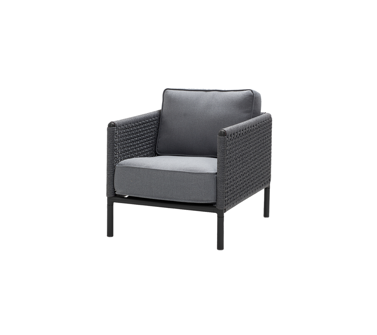 Silla elegante con un cojín gris y textura tejida, diseñada para la comodidad y la estética moderna. Ideal para diversos entornos.