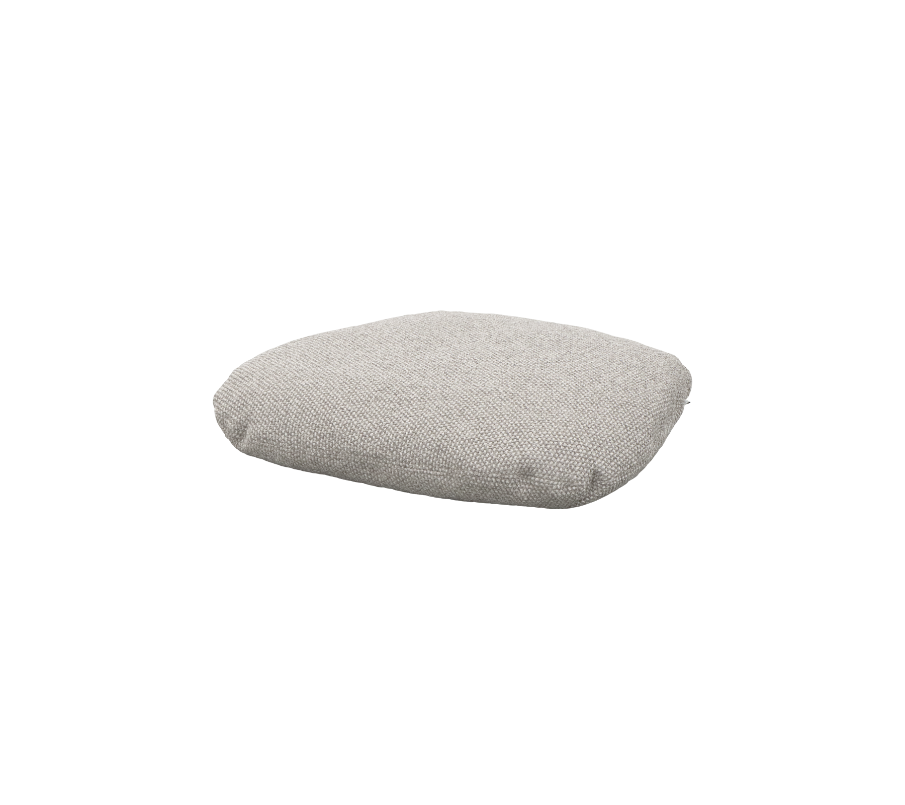 Cojín suave y cuadrado en una tela gris clara, diseñado para la comodidad y la relajación. Ideal para varios arreglos de asientos.