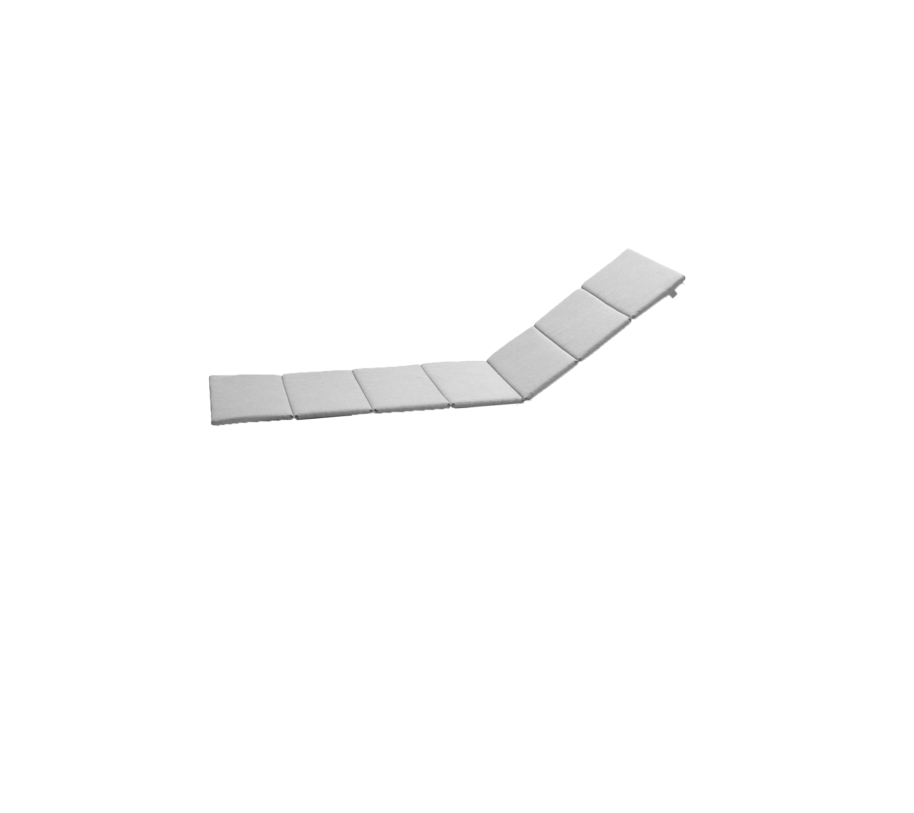 Superficie rectangular y plana con múltiples segmentos conectados que crean una ligera curva para una posición y uso versátiles.