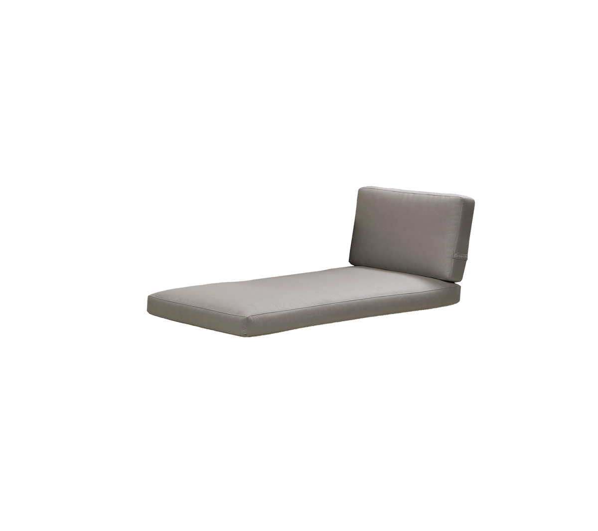 Sillón lounge gris contemporáneo con un diseño simple y un respaldo que brinda apoyo, perfecto para la relajación.