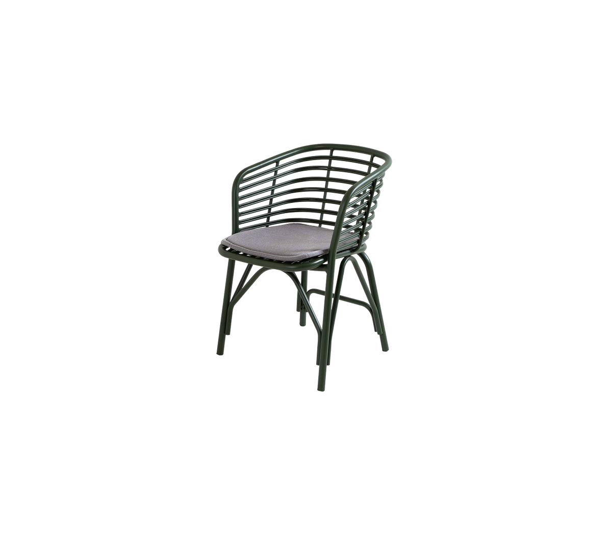 Silla elegante con respaldo curvado y asiento acolchado, ideal para la comodidad y el atractivo estético.