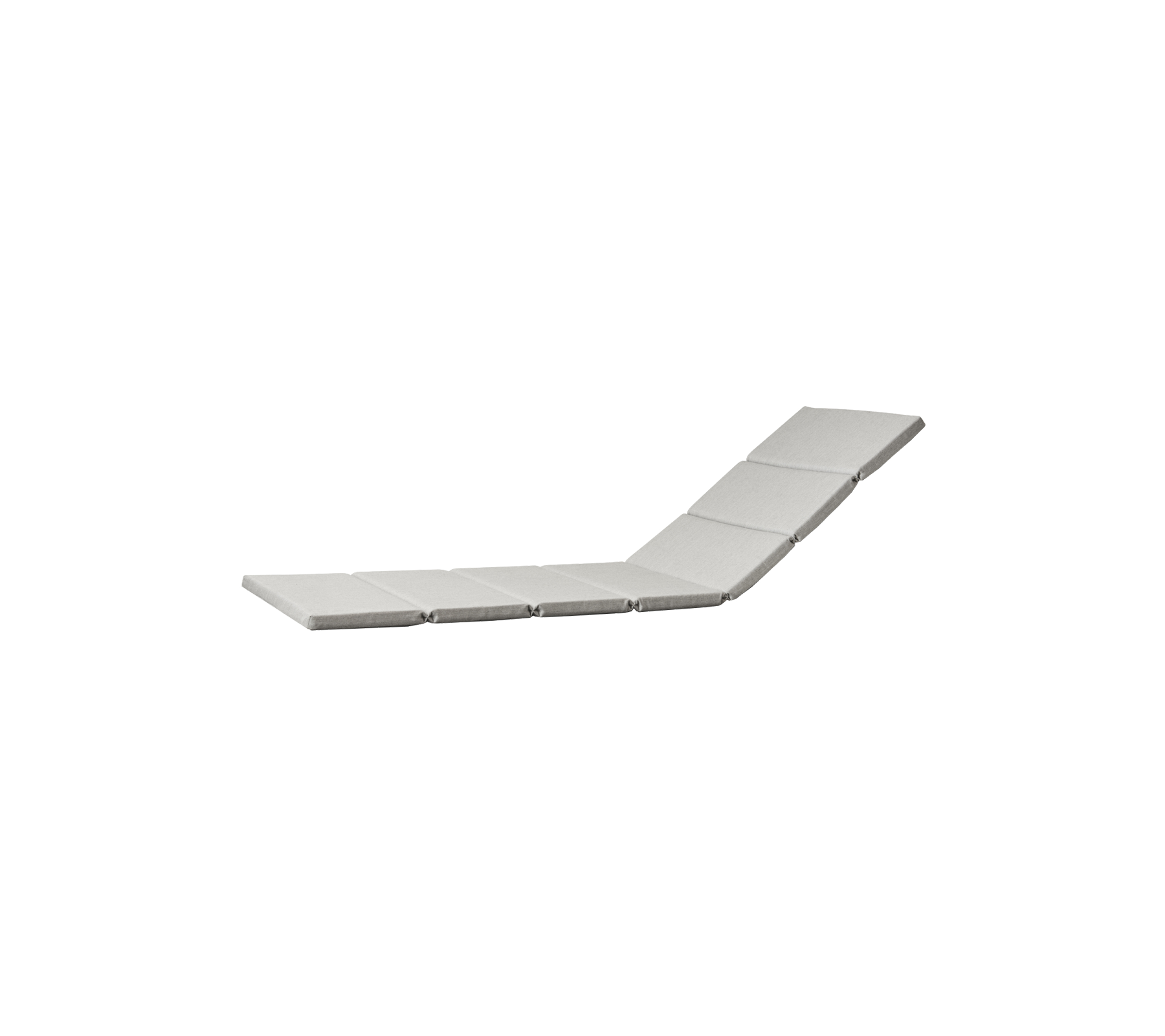 Sillón reclinable contemporáneo en un diseño gris claro, con un cojín segmentado para mayor comodidad y soporte.