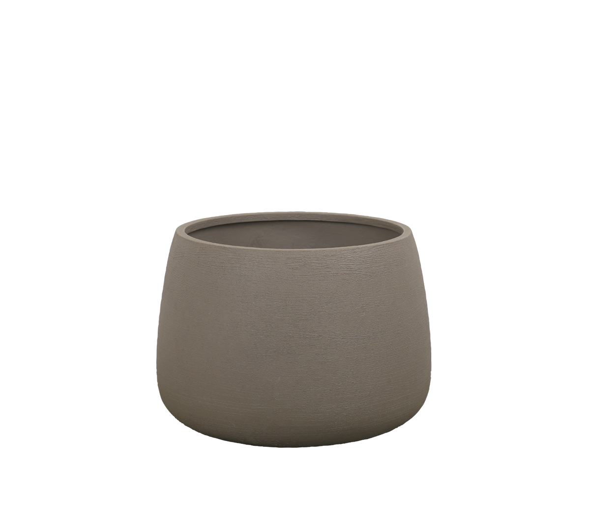 Macetas taupe modernas con un diseño simple.