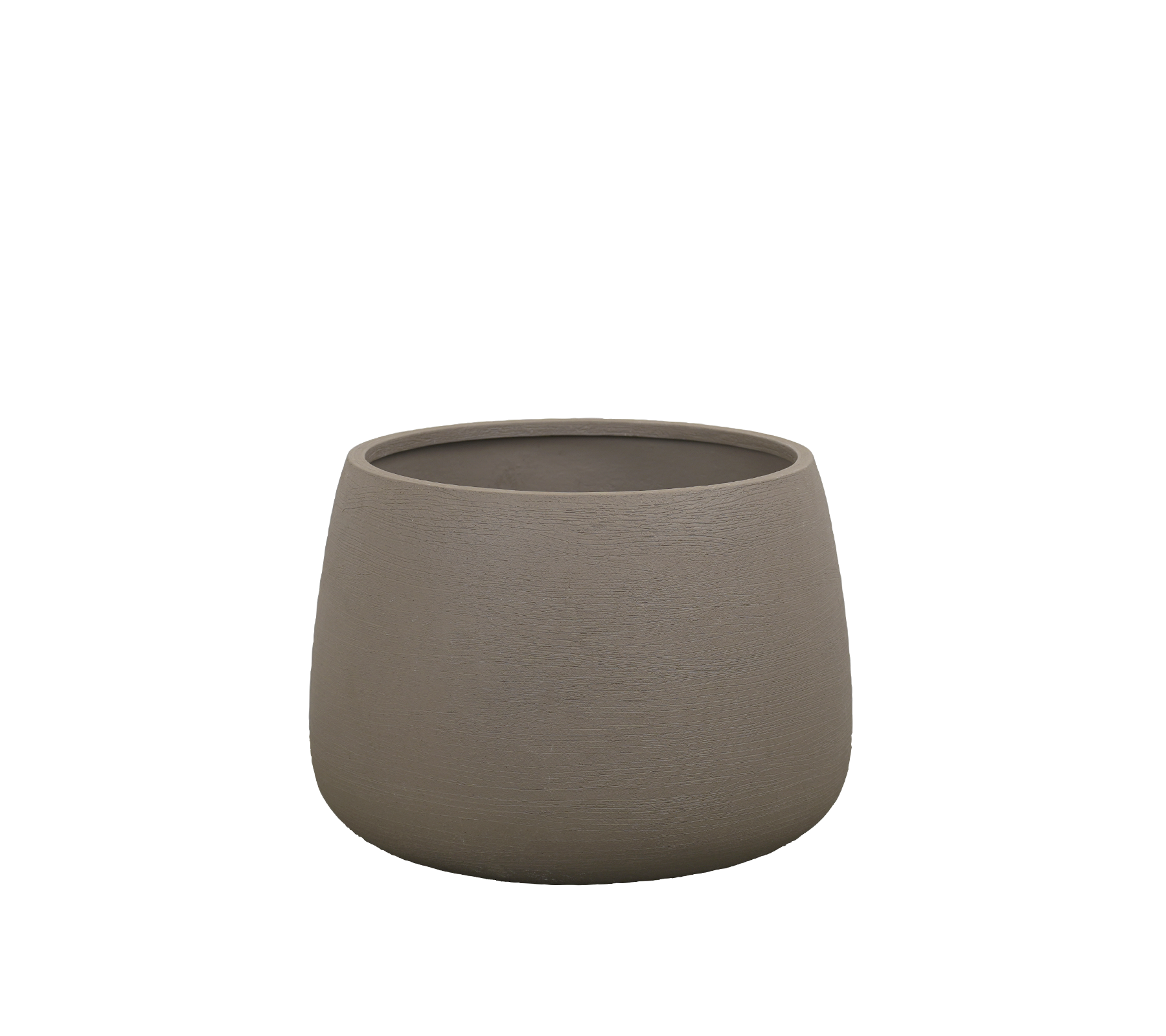 Macetas taupe modernas con un diseño simple.