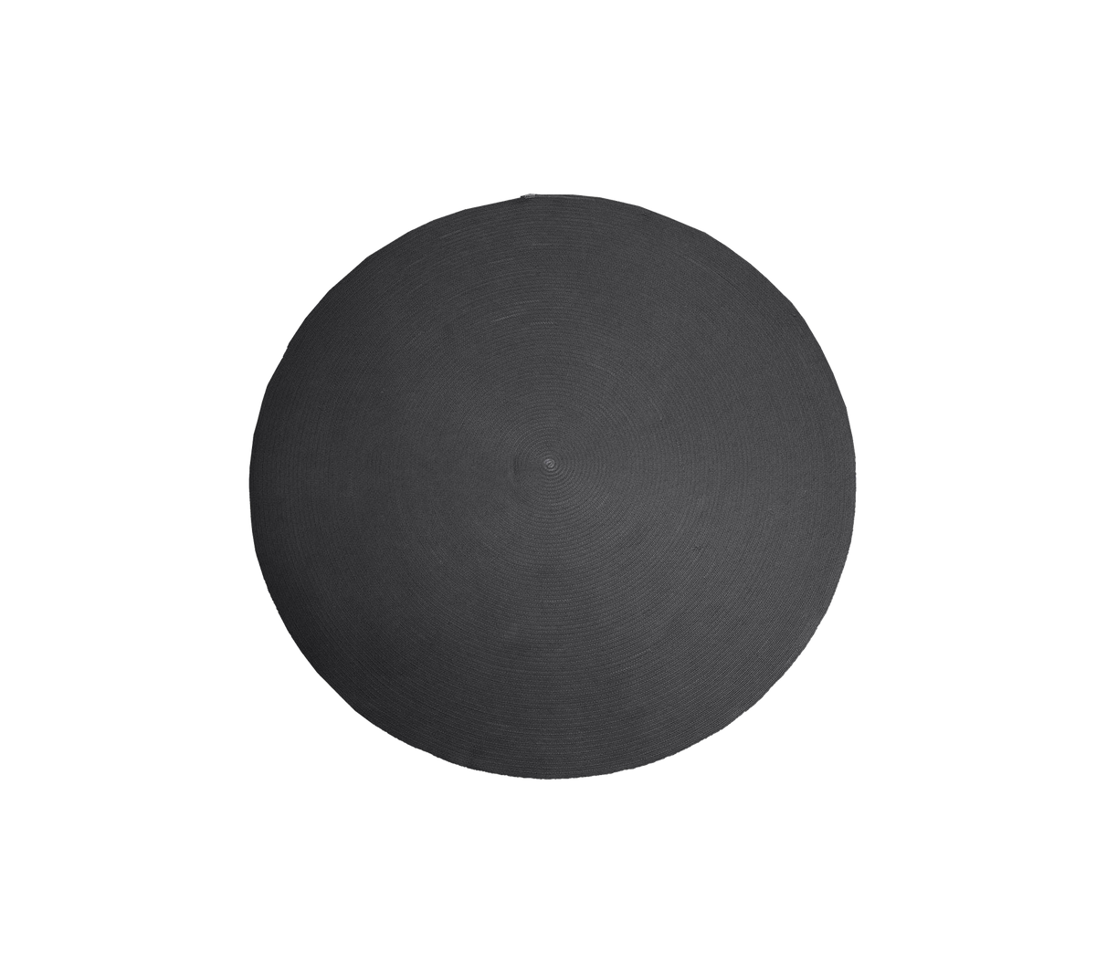 Alfombra redonda gris oscuro elegante, adecuada para uso en exteriores