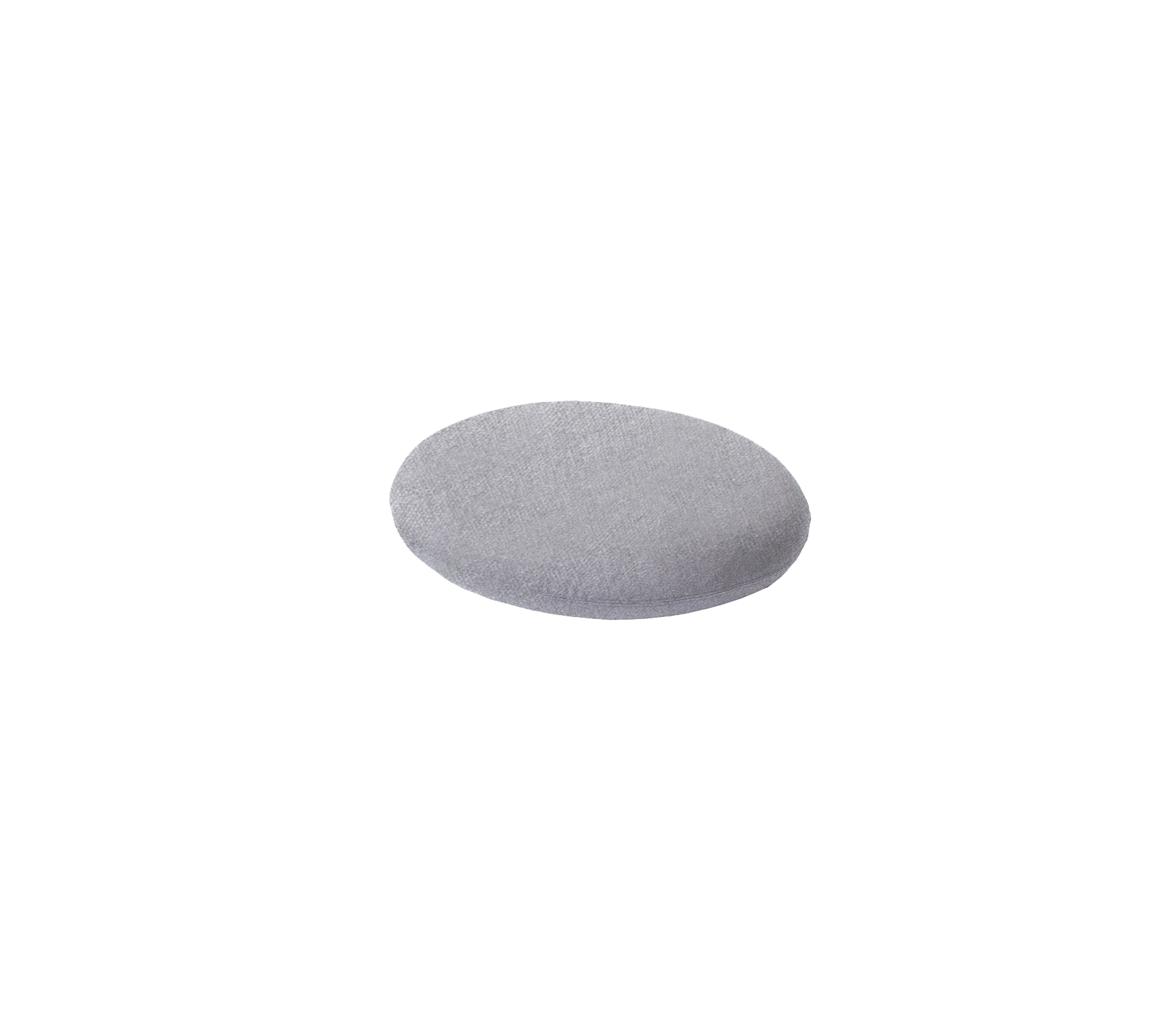 Un objeto gris, liso y de forma ovalada, que parece una almohadilla o un cojín suave, diseñado para diversas aplicaciones.