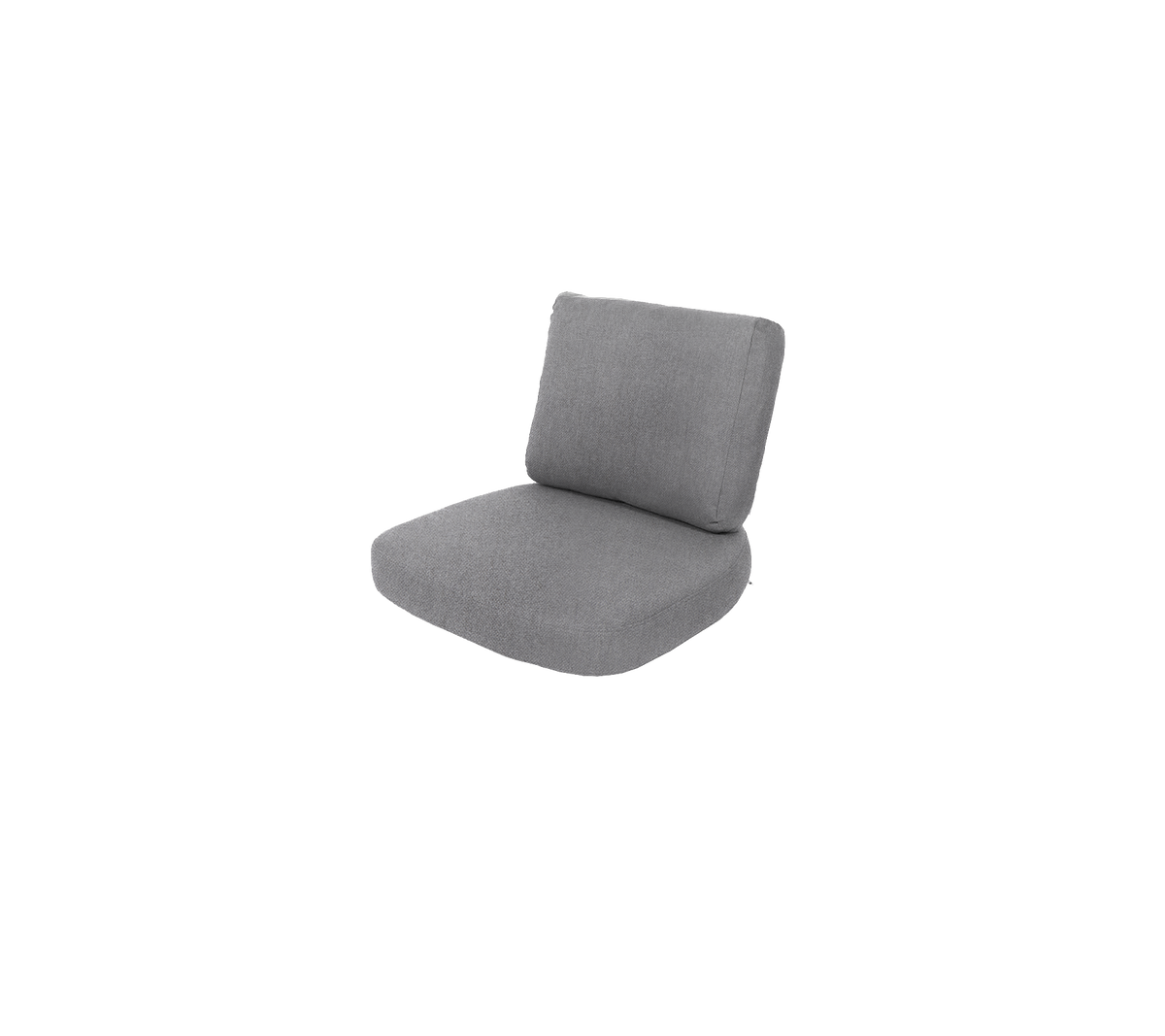 Silla acolchada gris con un diseño simple, que cuenta con un respaldo y un asiento cómodos para la relajación.