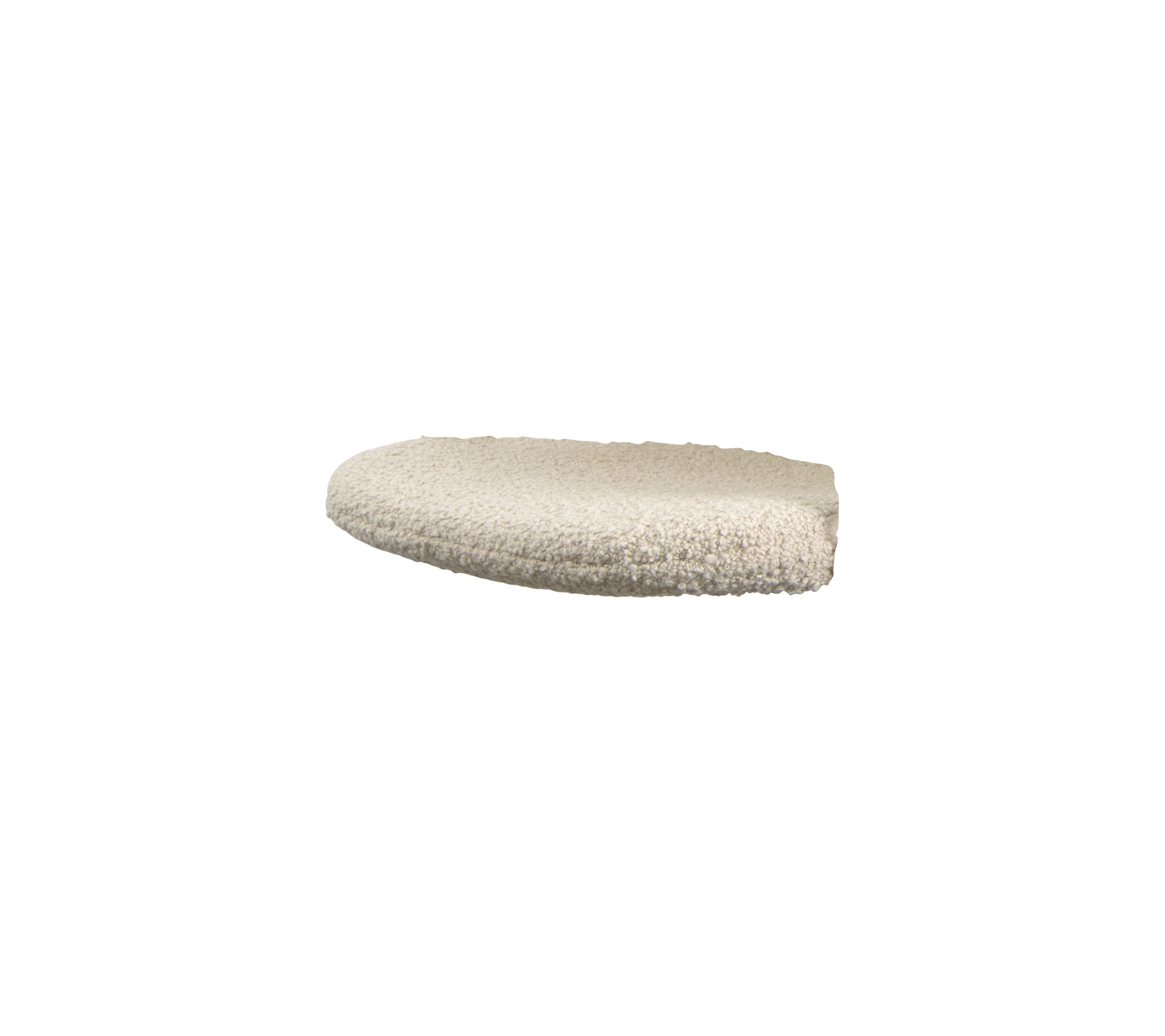 Superficie ligeramente texturizada y de forma ovalada en un color neutral, diseñada para una variedad de aplicaciones. Ideal para mejorar la estética.