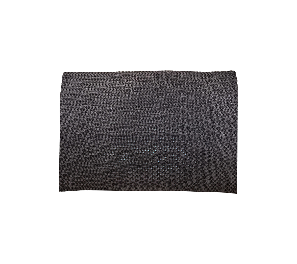 Alfombra cuadrada negra hecha a mano con un acabado simple y elegante – perfecta tanto como revestimiento de suelo como elemento decorativo del hogar.