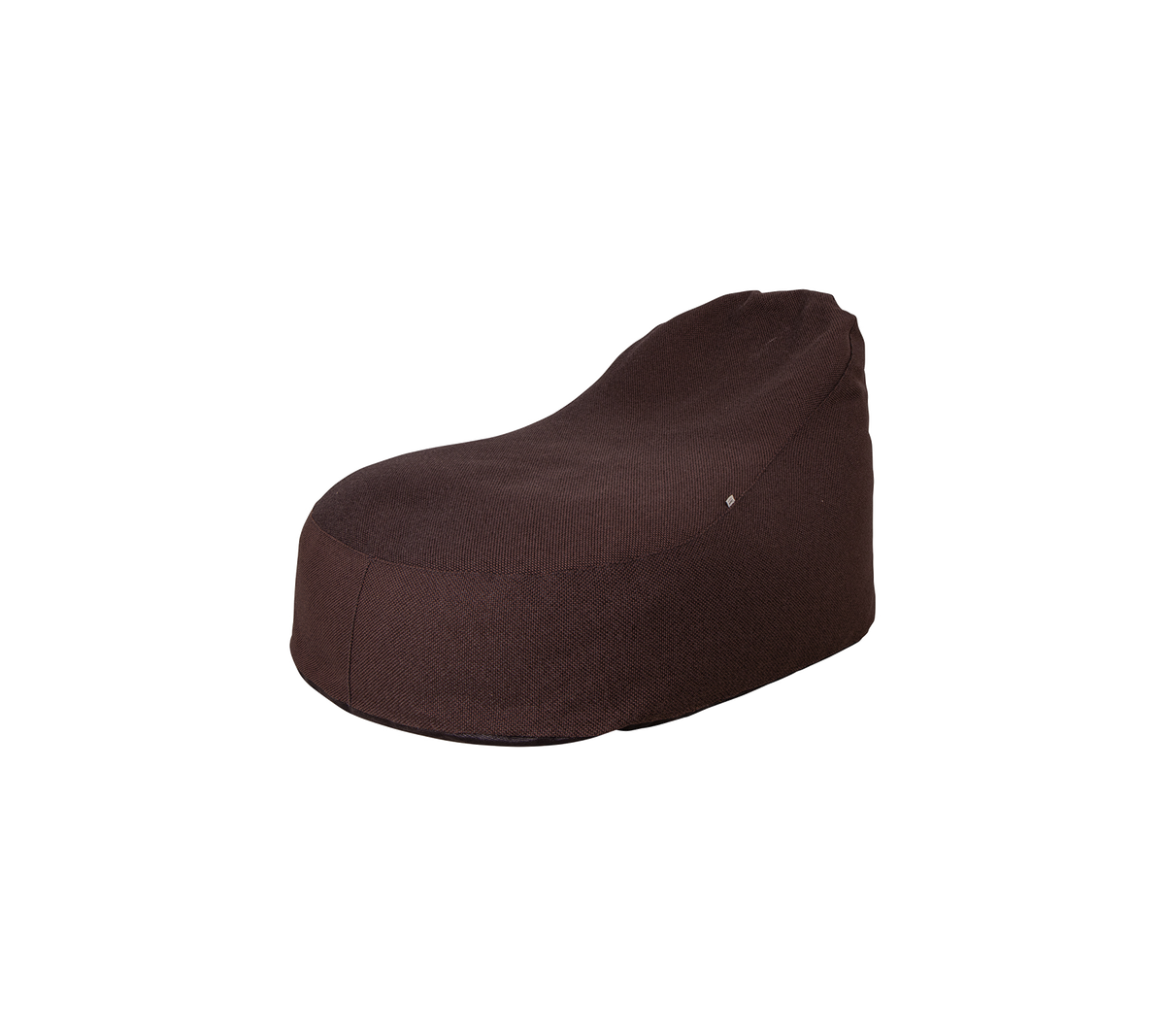 Sillón de frijoles marrón elegante con un diseño suave y moderno, perfecto para descansar y relajarse.
