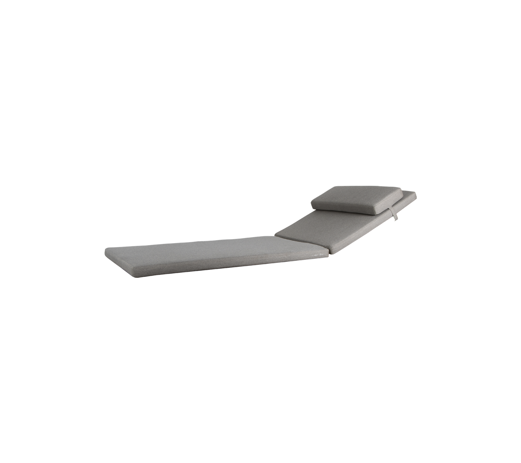 Una chaise longue moderna y elegante con un diseño minimalista en una suave tapicería gris, que cuenta con un respaldo ajustable para mayor comodidad.