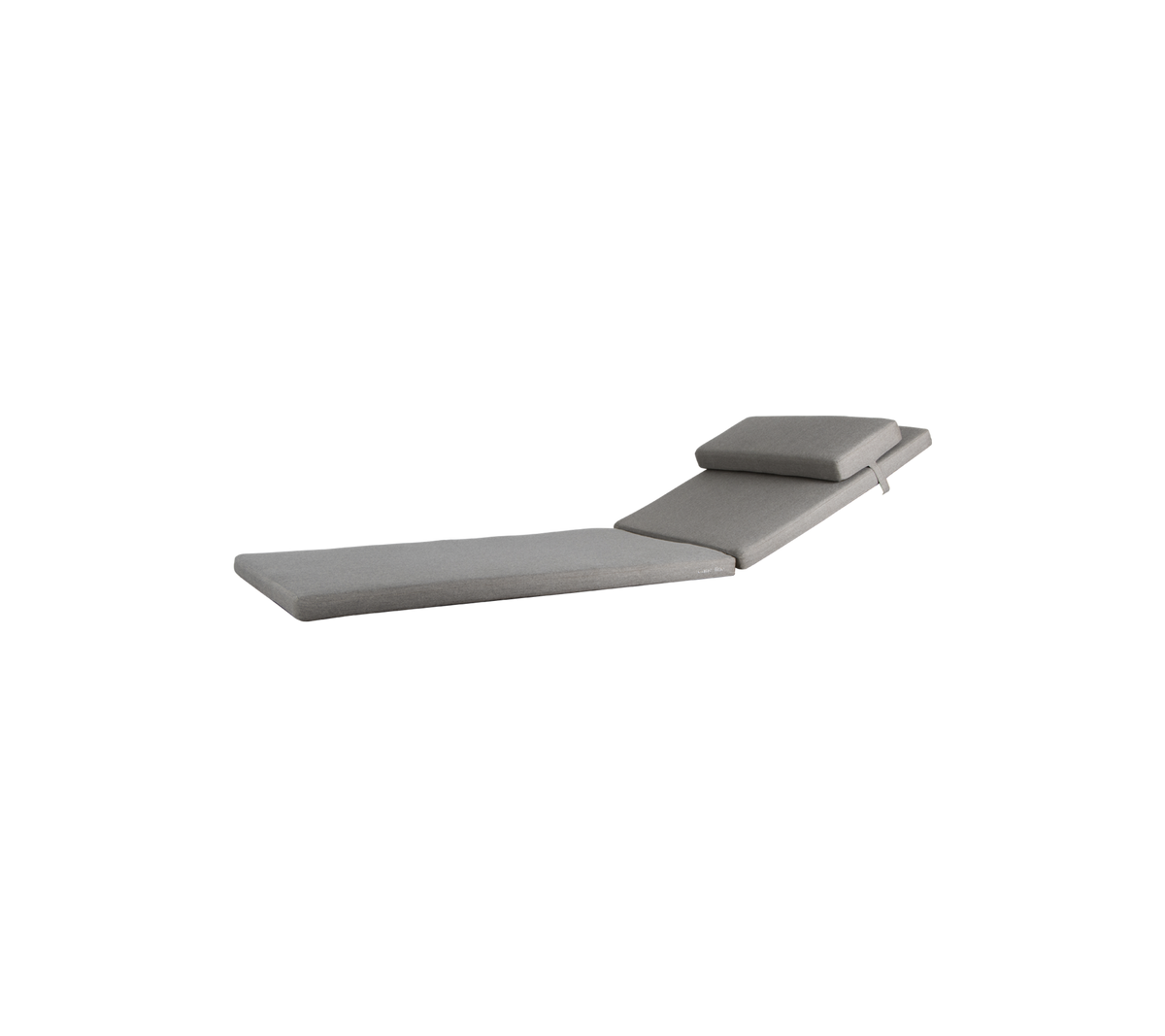 Una chaise longue moderna y elegante con un diseño minimalista en una suave tapicería gris, que cuenta con un respaldo ajustable para mayor comodidad.