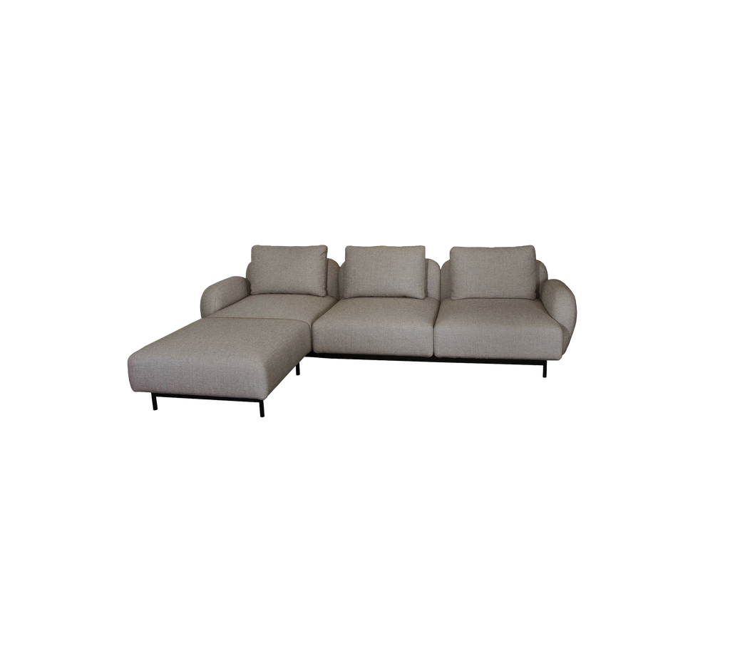 Aura sofá para tres personas con descansabrazo bajo & chaise longue, derecho (2)