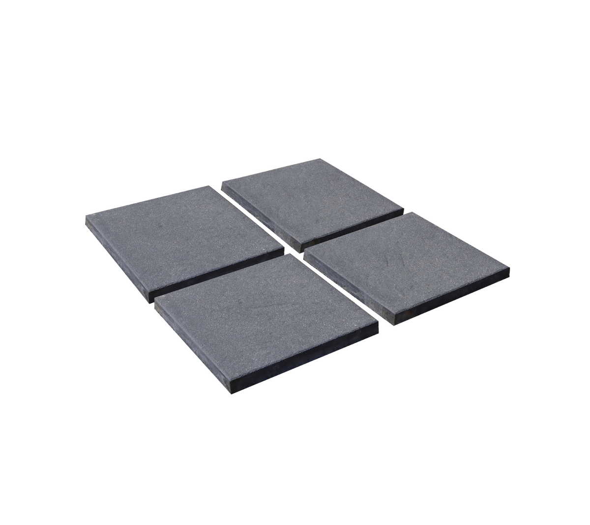 Cuatro losas cuadradas dispuestas juntas, diseñadas para proporcionar una base estable para un parasol.