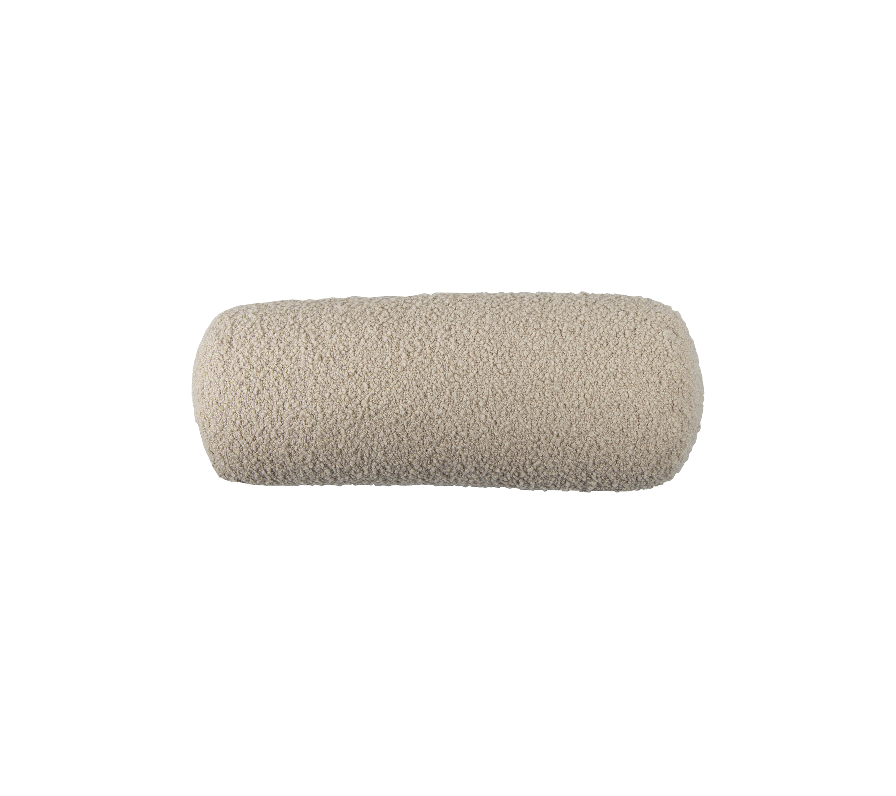 Funda de rodillo cilíndrico color crema, adecuada para pintar o aplicar acabados. Textura suave para una aplicación uniforme.