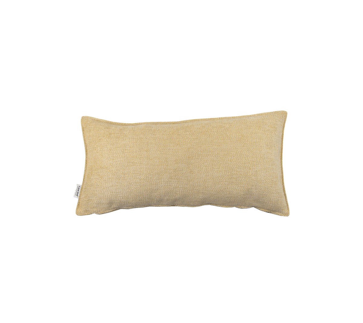 Cojín decorativo rectangular en una suave tela beige, que proporciona un acento acogedor para varios estilos de decoración.