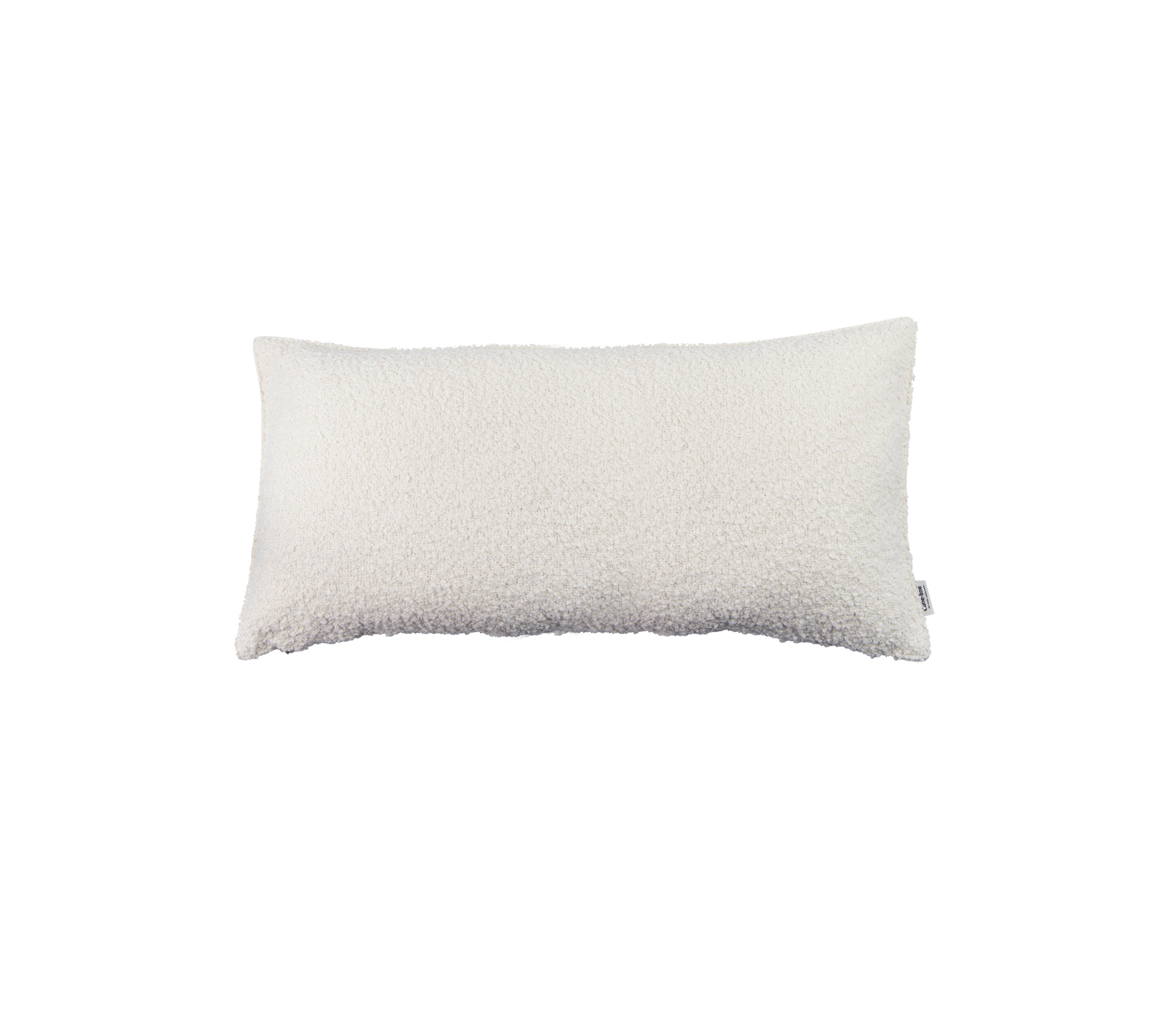 Almohada rectangular blanca con una superficie suave y texturizada, ideal para la comodidad y el soporte en diversas configuraciones.