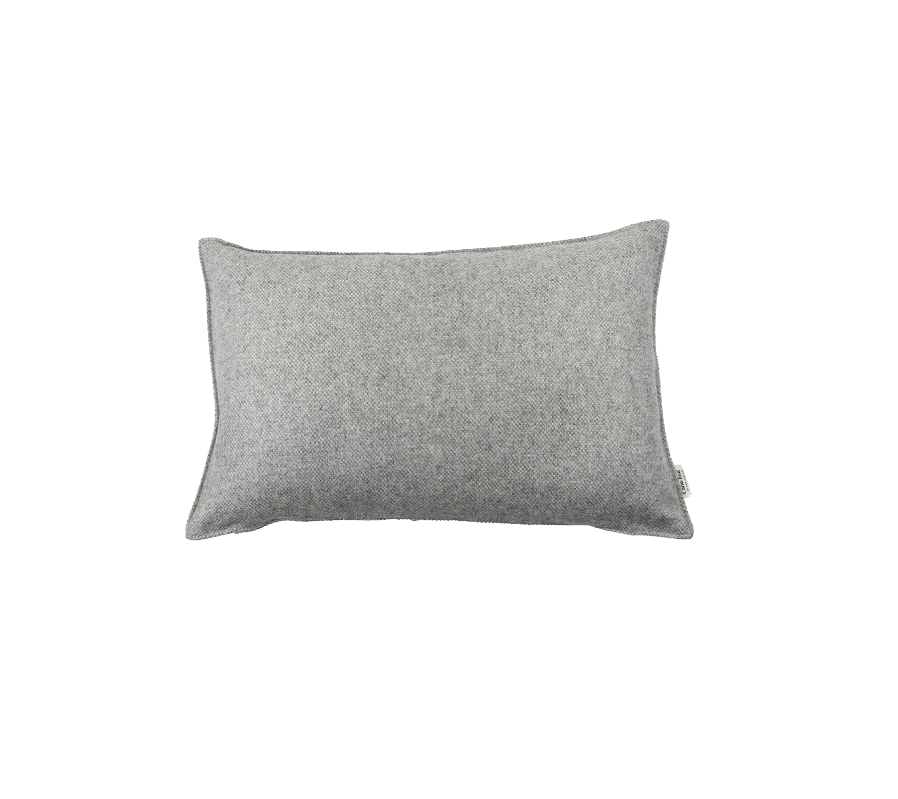 Cojín rectangular gris con un diseño de tela texturizada simple, perfecto para añadir comodidad y estilo a cualquier entorno.