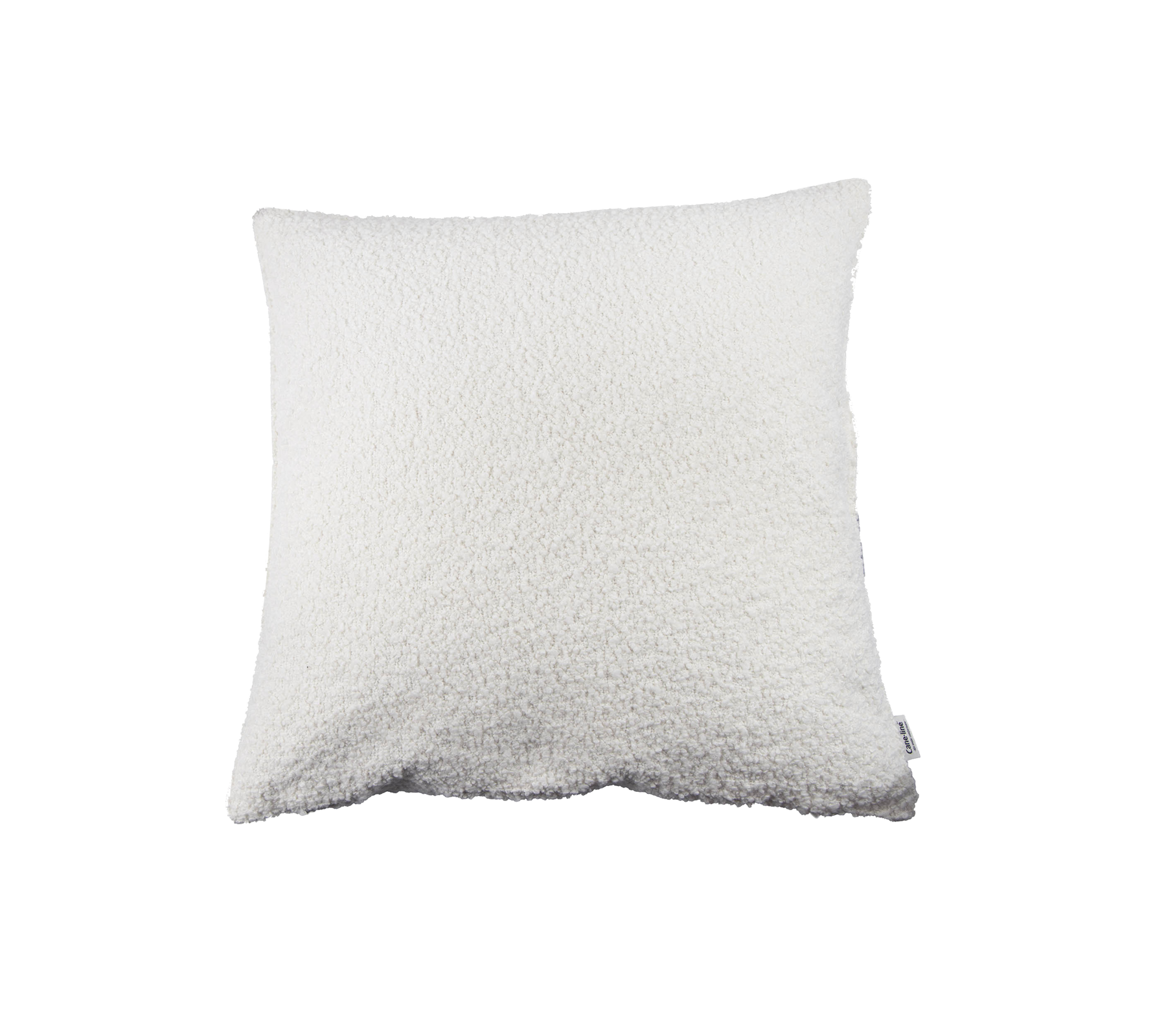 Cojín blanco suave y esponjoso con una superficie texturada, perfecto para añadir confort y estilo a cualquier espacio.