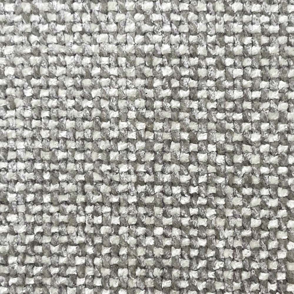 Primer plano de una tela gris claro texturizada.
